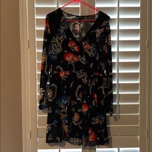 Black floral dress